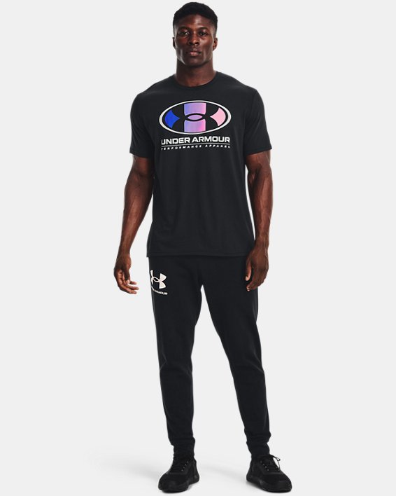 Men's UA Multi Color Lockertag Short Sleeve in Black image number 2
